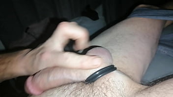 My semi hard Cock masturbating