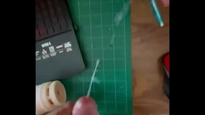 Ginger bear strokes his cock