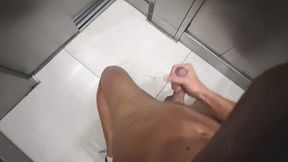 naked cumshot in elevator