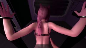 Fucking Fox Ear Girl in Standing Doggie POV