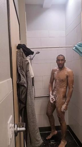 Miguel Brown full shower after hair cut video 40