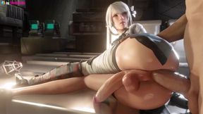 Futa Kaine Ass being Stuffed Good (Nier Replicant Automata) 3d animation with sound