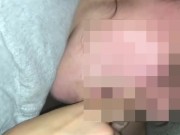 Snowbunny white girl swallowing every nut