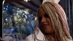 Pretty expirienced ebony blonde sick-nurse rides dick for a bit of patient's cum