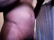APPLY CREAM ON MY NAKED BODY, NAKED BLACK MAN