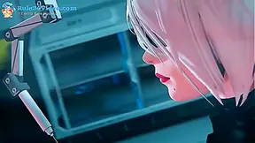 Nier Automata Seduction: Hot Tryst with Busty Android Babes in 3D Wonderland