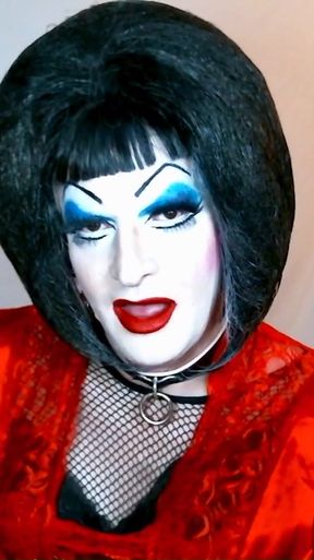 Thrilling moment from "Heavy Makeup Sissy Sub Smokes while talking dirty on cam"