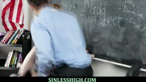 ”Teenage tittie suck & harcore with mentor”