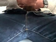 Office Wank Under The Table with Cumshot and Social Commentary. Maybe you like fat guys.