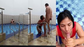 venuslatina2 - un dia en la piscina excelente facial.. que rico se pasa con un buen macho