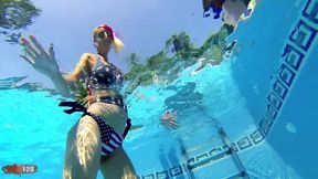 jesyka diamond underwater sex in the pool and lazy fucking on the couch