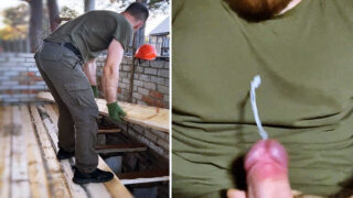 Guarda questo papà in uniforme masturbarsi all'aperto in un POV bollente