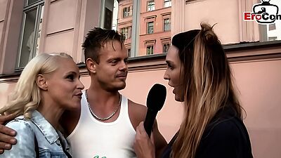 german couple pick up for test in swinger club - TV reportage