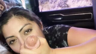 She keeps sucking off after I cum inside her mouth