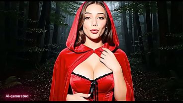 Little Red Riding Hood in a different story [AI-generated]