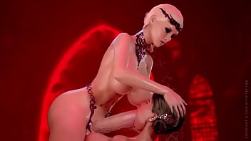 Mature beauty in 3D animation gets big cock and rough anal