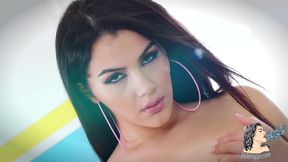 Masturbating with Stockings on and a Pink Dildo