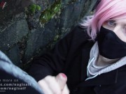 Cutest Teen giving Blowjob on a Castle in PUBLIC (almost got caught!) - NagisaIf