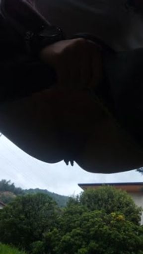 Little pussy piss Extreme in the street watched by
