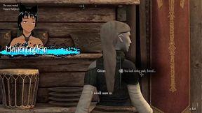 Curvy vampire woman with huge breasts and big ass in Skyrim mod