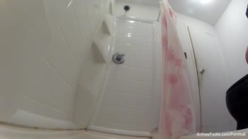 Britney Amber Sizzles in Shower Tease: Big Boobs, Tattooed Babe