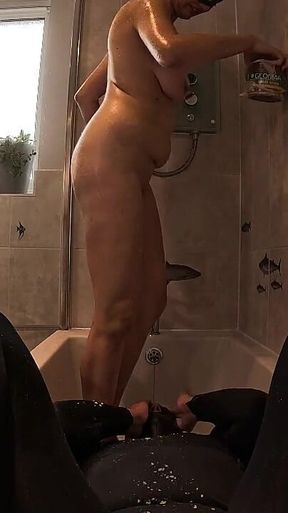 Washing My Pussy & Asshole with His Nose & Piss Slave