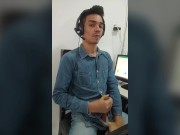 Alex strips naked in his office in front of his colleagues