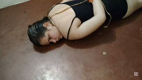 Foot Worship with Tongue and Soft Bondage – Submissive at Her Mistress's Feet MP4
