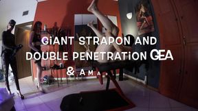 GEA DOMINA - GIANT STRAPON AND DOUBLE PENETRATION: GEA&AMARENA