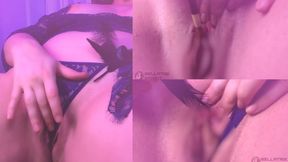 Close up Pussy Edging Feather Tickling to Orgasm With Paint Brush Part One