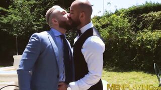 Bearded hunk Bruno Max gets kinky rimming from businessman