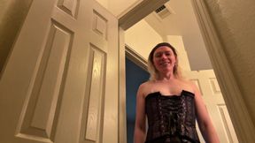 Shemale mommy Dom pisses all over her submissive