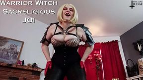 Warrior Witch Sacreligious JOI - WMV - ft Jane Judge as a blonde armored leather babe casting evil magic, fighting, humiliation POV, and religious fetish in her dangerous stiletto boots for this evil Christmas special