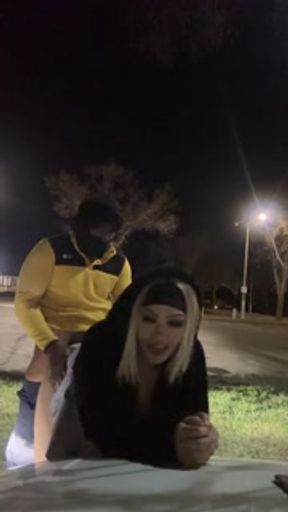 Dogged her out in the parking lot