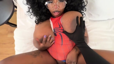 Busty Ebony Hero