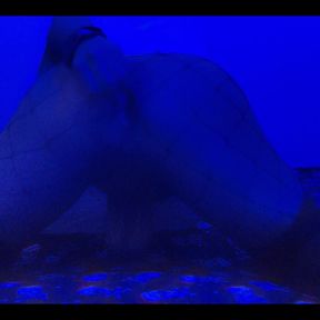 Ass in blue light