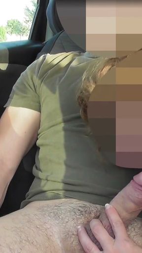 Dogging in the public school parking lot my wife blows her student after work - MissCreamy   Clip 2