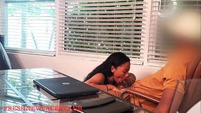 Ebony Latina Eden gets her first anal facial