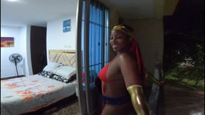 I Constantly Heard Someone on the Balcony Surprisingly a Sexy Black Wonder Woman Gave Her Pretty Ass a Tour of My Home