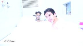 lots of foam in the jacuzzi part 1
