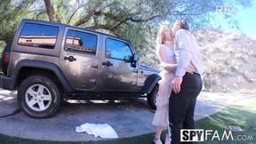 ”Model Looking Step Sister Helps Carl Hide his Secret!”