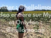 Française étudiante libertine suce et se prend du sperm sur ses gros seins outdoor amateur