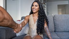 Bronzed Brazilian with big booty rides massive white dick&#x1F32D; post-dance
