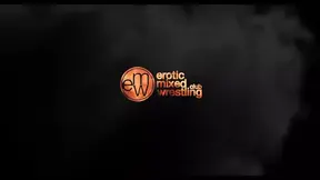 Two babes vs one man in wrestling match