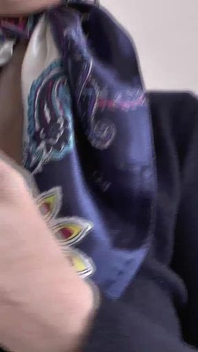 Satin Headscarf Fashion Show and Cumming on a Scarf, JOI, Lady Victoria Valente
