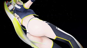Hatsune Miku Undressing Dancing Icy Song Hentai Vocaloid MMD 3D Blonde Hair