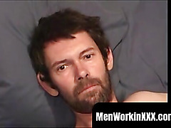 MenWorkinXXX.com - Nasty old dude Daniel loves coating himself in cum