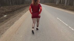 Flashing outdoor - Sexy legs