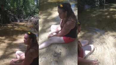 Step Mom Gets On Her Knees In Spring Water When You Catch Her