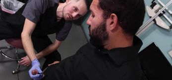 Urologist Christian Ace examines and fucks his han